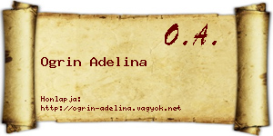 Ogrin Adelina névjegykártya